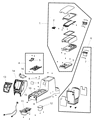 Jeep Compass Center Console Base Diagram - 1NJ621DVAA