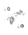 Ram A/C Idler Pulley Diagram - 4627312AA