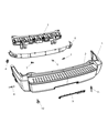 2007 Dodge Nitro Bumper Diagram - 1FU37CD7AA