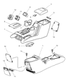 Jeep Liberty Center Console Base Diagram - WD851L8AB