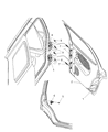 Chrysler Aspen Door Hinge Diagram - 55364685AA