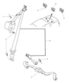 2000 Chrysler Sebring Seat Belt Diagram - MR711938