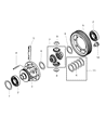 Chrysler Sebring Differential Bearing Diagram - MN171653
