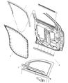 Dodge Caliber Window Run Diagram - 5074215AA