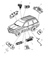 Jeep Power Window Switch Diagram - 5HB57DX9AA