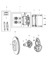 Dodge Challenger Brake Caliper Bracket Diagram - 5137669AC