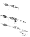 2007 Jeep Compass Axle Shaft Diagram - 5085250AB