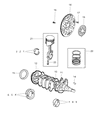 Chrysler Crankshaft Thrust Washer Set Diagram - 5012582AC