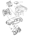 Jeep Commander Car Speakers Diagram - 5059063AB