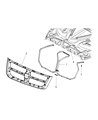 2008 Dodge Dakota Grille Diagram - 1FZ31WS2AA