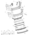 Chrysler Bumper Diagram - 68312624AB