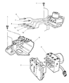 Chrysler Grand Voyager ABS Control Module Diagram - 5013865AA