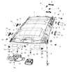 2020 Dodge Durango Sun Visor Diagram - 1LS25DX9AH