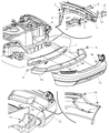 2005 Dodge Viper Bumper Diagram - 5029155AC
