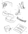 Chrysler Trunk Lid Lift Support Diagram - 4783045AB
