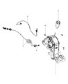 Dodge Caliber Automatic Transmission Shift Levers Diagram - 68021280AC