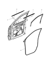 Jeep Grand Cherokee Weather Strip Diagram - 55399291AB