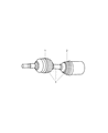 2006 Jeep Liberty Axle Shaft Diagram - 5066022AA