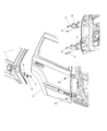 Jeep Door Hinge Diagram - 55369195AC