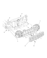 1998 Jeep Grand Cherokee Grille Diagram - 5FJ12MS4