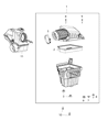 Chrysler Voyager Air Filter Box Diagram - 68188641AA