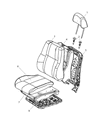 2013 Dodge Durango Seat Cover Diagram - 1UP88BD3AA
