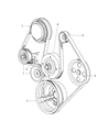 2009 Dodge Dakota Belt Tensioner Diagram - 53030958AG