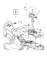 Chrysler PT Cruiser Automatic Transmission Shift Levers Diagram - 4668870AF
