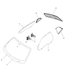 Dodge Challenger Windshield Diagram - 68253430AA