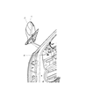 2010 Jeep Grand Cherokee Car Mirror Diagram - 1DG491XRAB