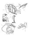 Jeep Compass Weather Strip Diagram - 5074641AE