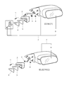 1999 Chrysler Sebring Car Mirror Diagram - MR192453