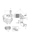 Jeep Wrangler Air Intake Coupling Diagram - 4721136AF