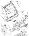Chrysler PT Cruiser Trunk Lid Latch Diagram - 4589016AE