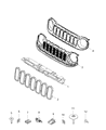 Jeep Renegade Grille Diagram - 6VN65LXHAA