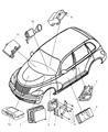 Chrysler PT Cruiser Air Bag Control Module Diagram - 4671776AE