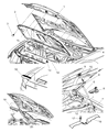 Dodge Magnum Hood Hinge Diagram - 5065265AJ