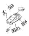 Jeep Compass Power Window Switch Diagram - 56040693AD