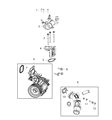 Jeep Wrangler Water Pump Diagram - 5048283AD