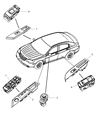 2009 Chrysler Aspen Power Window Switch Diagram - 4602933AA