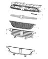 Dodge Dart Grille Diagram - 68081408AB