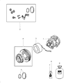 Jeep A/C Compressor Diagram - 68028917AB
