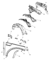 Dodge Nitro Fender Diagram - 55360845AC