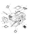 2009 Jeep Commander Center Console Base Diagram - 1BJ01BD1AC