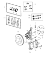 Chrysler 200 Brake Caliper Bracket Diagram - 68185425AA