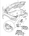 Dodge Ram 3500 Hood Hinge Diagram - 55076271AC