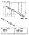 Chrysler Sebring Axle Shaft Diagram - MR357809