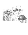 Jeep Liberty Air Intake Coupling Diagram - 53013104AC
