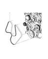Dodge Durango Drive Belt Diagram - 5184647AB