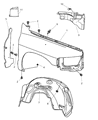 Dodge Ram 2500 Fender Diagram - 55276209AC